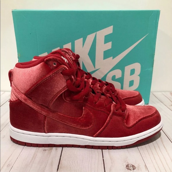 Nike Other - 🔴SOLD🔴NIKE DUNK HIGH SB GYM RED-WHITE RED VELVET